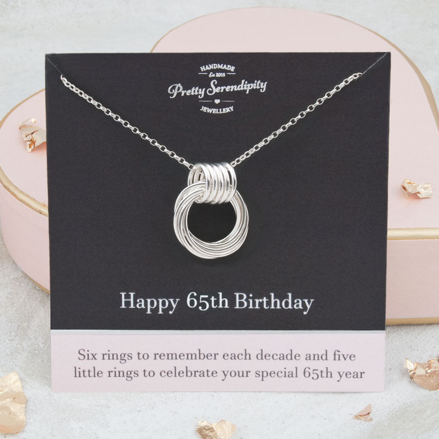 70th Birthday Gift 70th Necklace 70th Birthday 70th Birthday Gift for Her  70th 7 Ring Necklace Rondelle Beads Necklace - Etsy